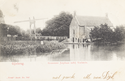 130074 Gezicht op de Geinbrug over de Doorslag te Jutphaas, ter hoogte van de uitmonding van de Doorslag in de ...
